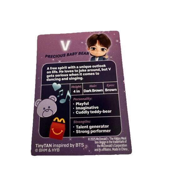 McDonald's x BTS - TINYTAN Happy Meal "V/Taehyung" (Throwback Edition) Toy - Picture 13 of 14